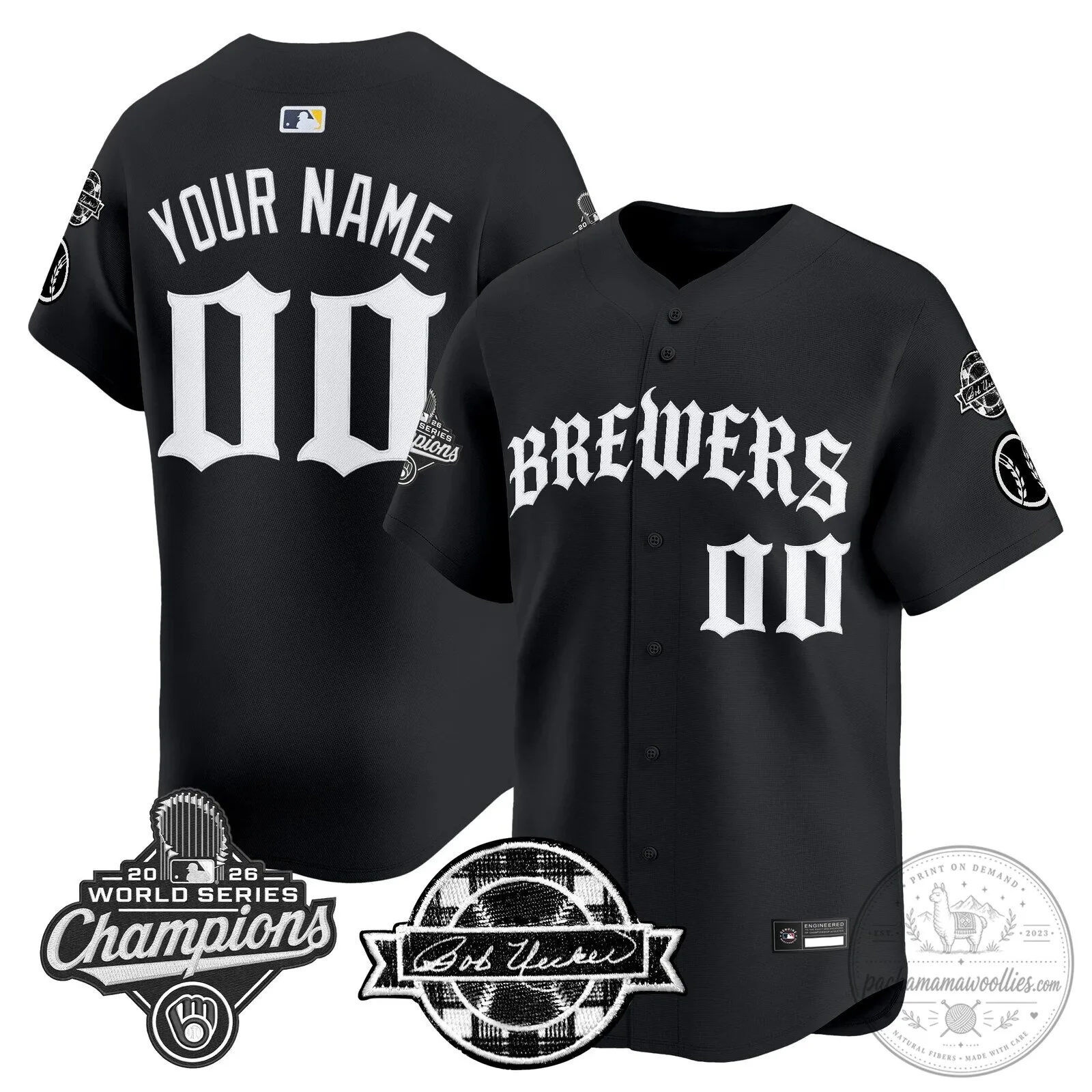 Customizable Baseball Jersey for 2026 World Series Champions - Milwaukee Brewers
